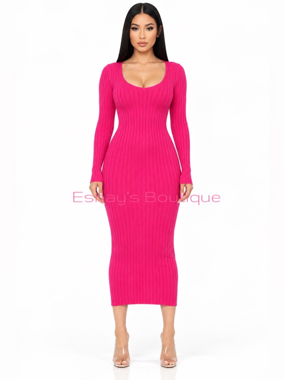 🌸Shelia Ribbed Midi Dress🌸 please read ⬇️